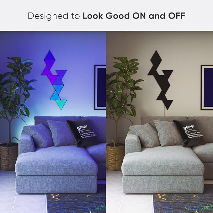 Nanoleaf Blocks Combo XL Smart Light Panels with Shelf & Pegboard